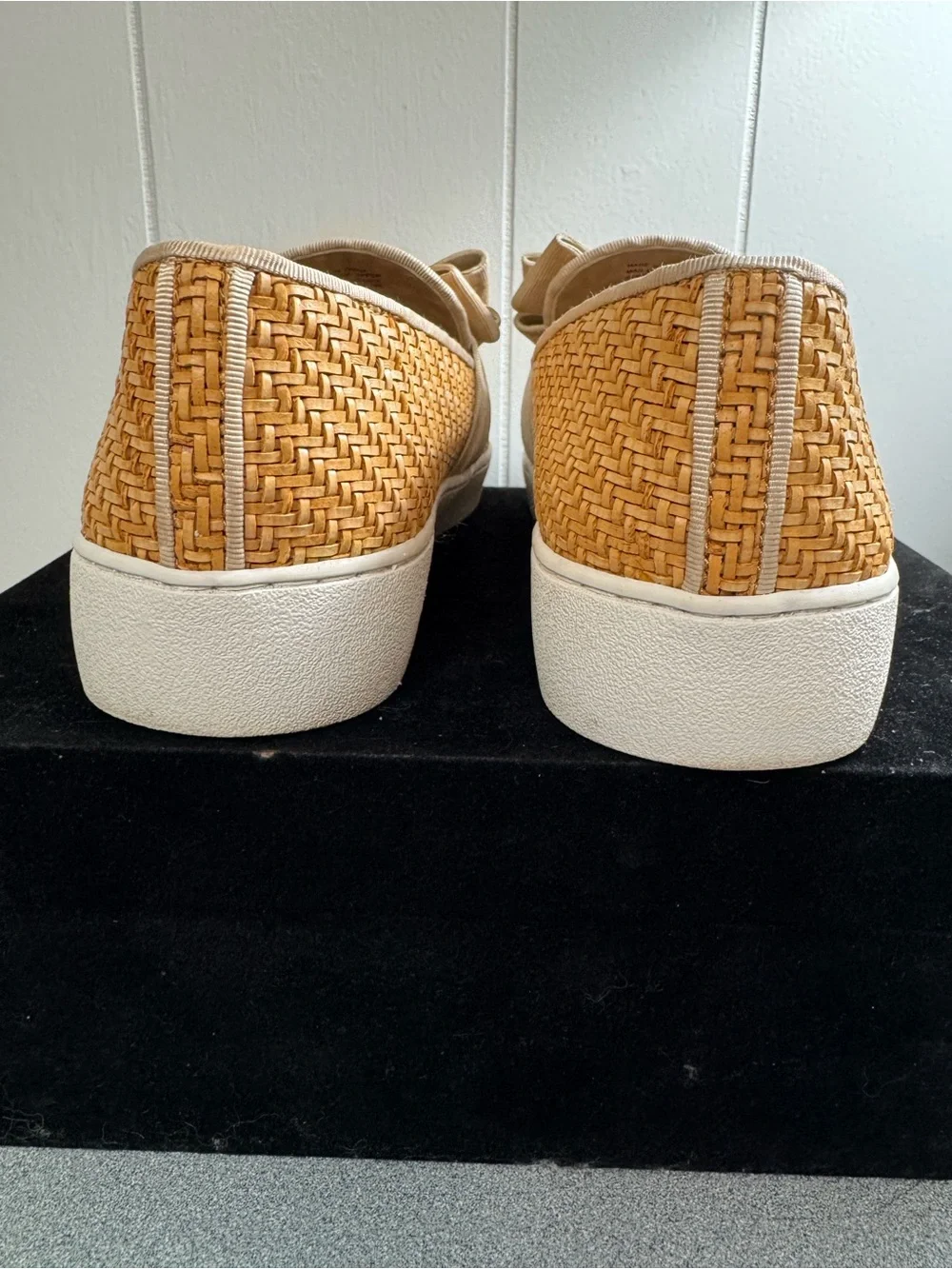 Michael Kors Collection Val Woven Bow Slip-On Sneaker